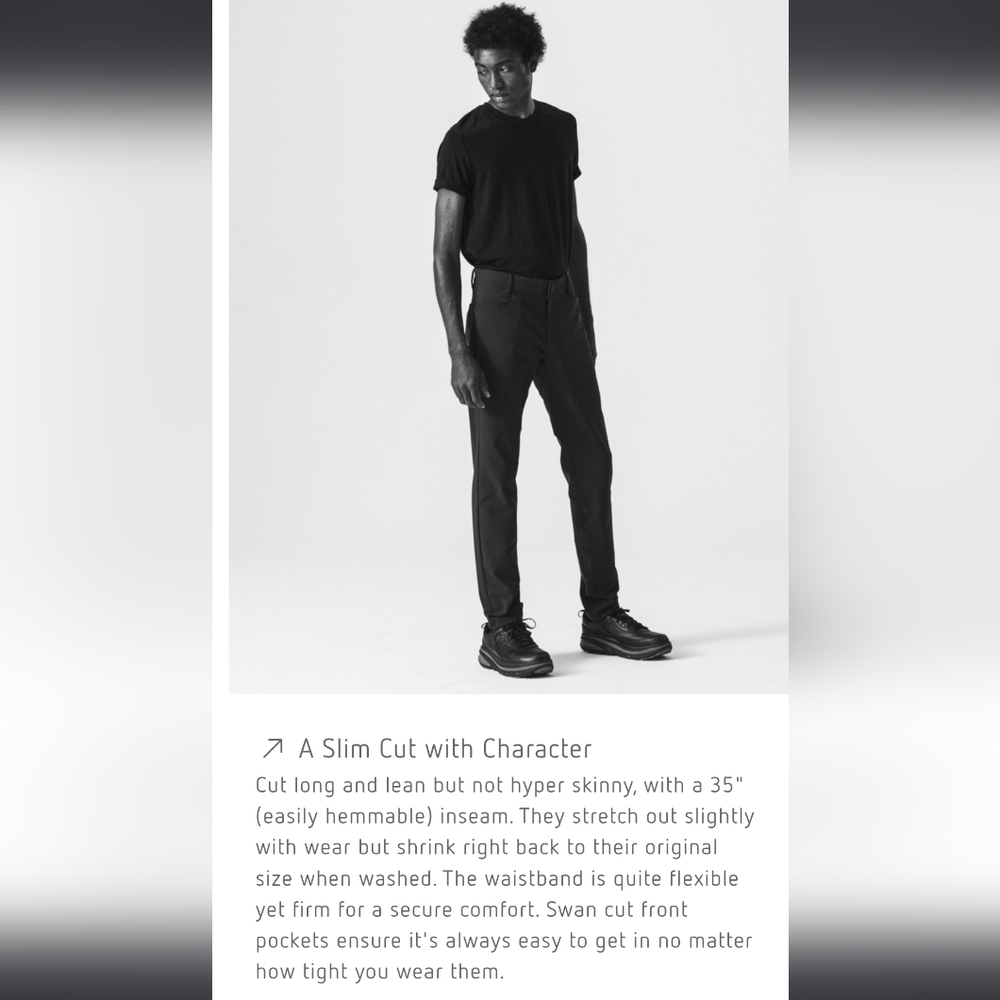 OUTLIER Men's OG Climber Pant Charcoal Color Size 35